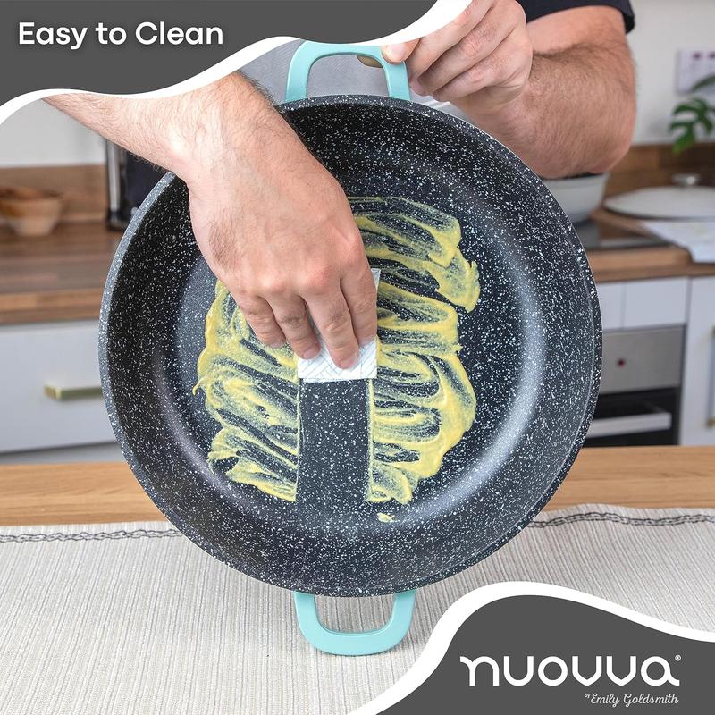 Aluminium Casserole Dishes with Lid Oven Proof – Non Stick Deep Dutch Oven Cookware – Induction Cooking Pot – Oven Safe Stockpot – 4L Capacity, 24cm – by nuovva 6