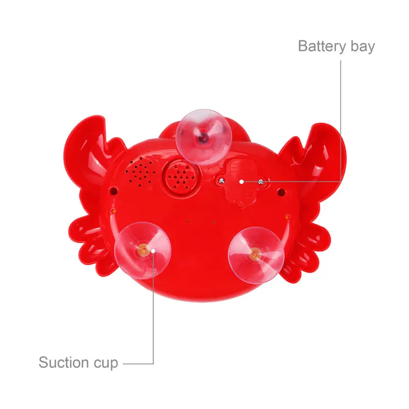 1 Piece Crab Shape Bubble Maker Toy with Suction Cup, Singing Bubble Blower Kids Toys Bubbling Bath Toys, Nursery Musical Crab for Baby Boys and Girls, Fun Shower Toys for Unisex Baby 5