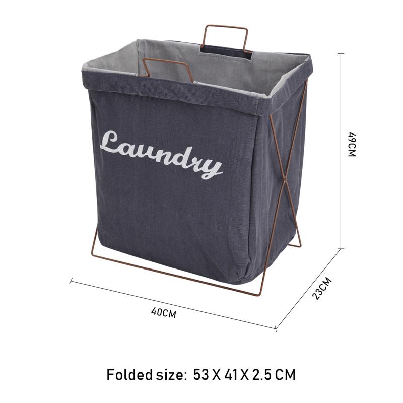 AceHome Waterproof Foldable Laundry Storage Basket foldable with handle 7