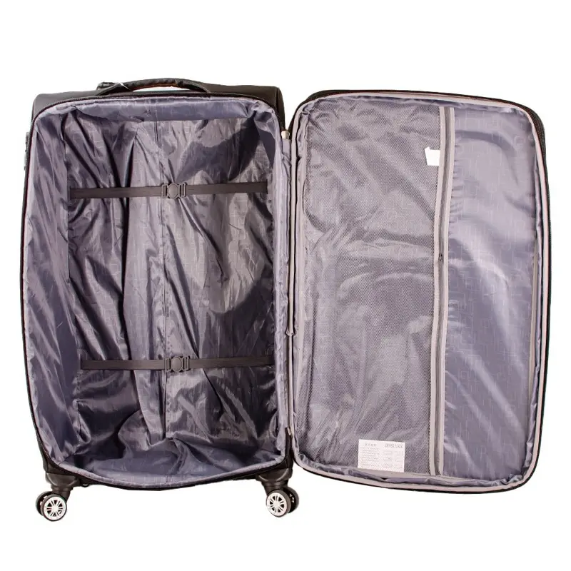 [M&S Bags] EXPANDABLE-Soft Shell Luggage Suitcase Polyester BLACK Colour Sizes 20” 24” 28” 32” Ultra Lightweight Expandable Durable Unbreakable Material 2