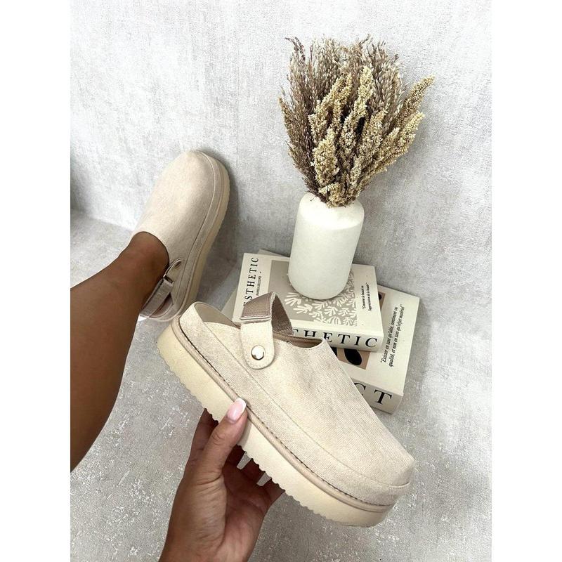 iKrush Chunky Slingback Closed Toe Clog Sandals i37352  Closed Toe Slingback Chunky Low Heel Regular Length Regular Fit 7