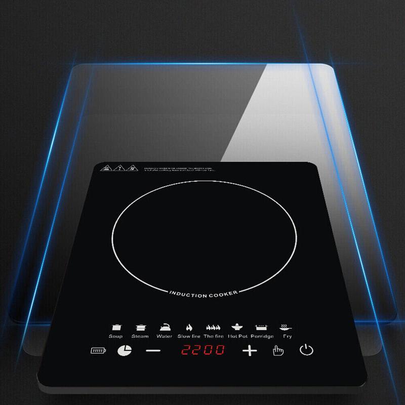 2200W Single Electric Induction Hob Hot Plate Cooker Portable Table Top Hob 6