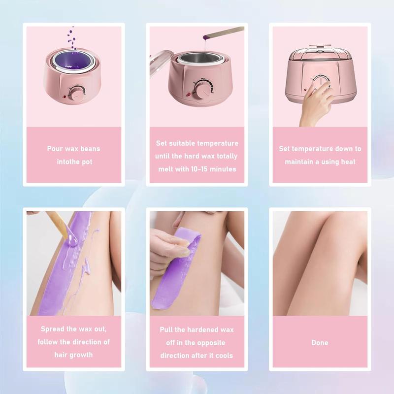 Product Introduction of Waxing Kit for Hair Removal - Professional Wax Pot with 5 Packs of Wax Beads and 20 Applicator Sticks Body Care Comfort 8
