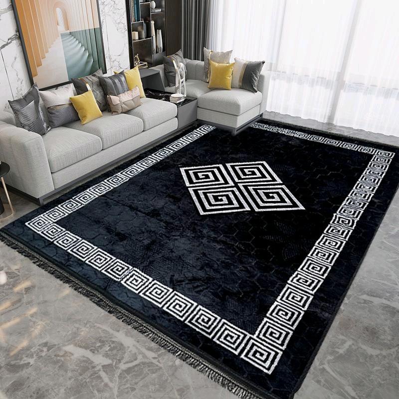 DIAMOND SHAPED GREEKY NON SLIP MACHINE WASHABLE GREEKY DESIGN SOFT 160X230CM AND 200X300CM 5