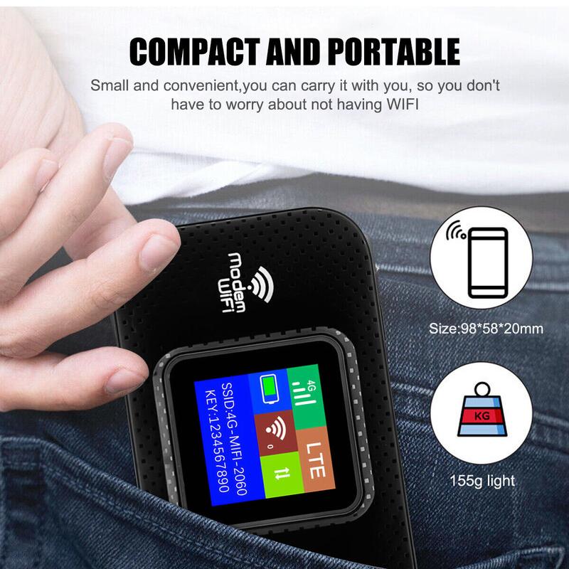 Product Introduction of Unlocked 4G LTE LCD Portable Mobile Broadband Wireless WiFi Router MiFi Hotspot 17