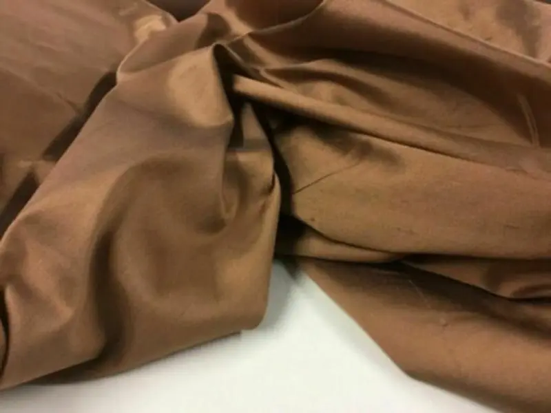 NEW High Class Shot Bronze Stretch Silk Slub Dupion Fabric 0