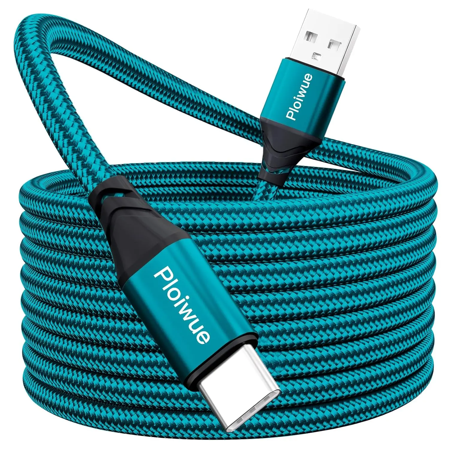 Extra Long USB C Cable 5M, PS5 Controller Charging Cable Braided USB Type C Charger Cable Compatible with Samsung Galaxy S20/S10/S9, Huawei, PS5,Xbox Controller, Switch Pro Controller etc. (green)