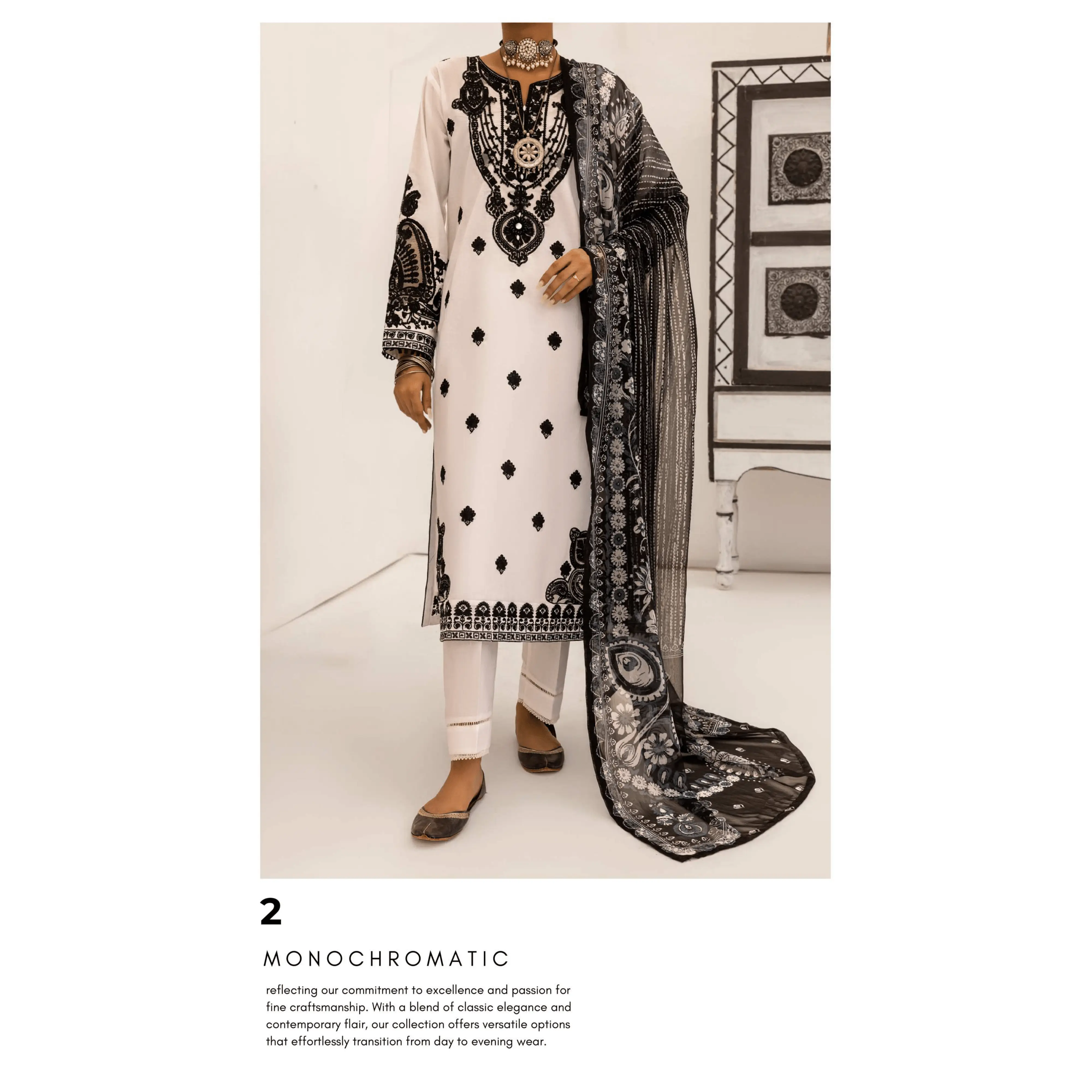 White 3 Pc Embroidered Cotton Lawn Dress - Casuallite
