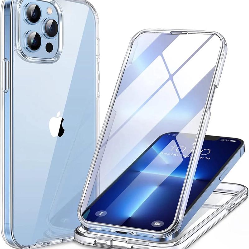 Clear Hybrid Shockproof 360 Case For iPhone 15 14 14 Pro 13 12 Pro Max 11 8 7 SE 0