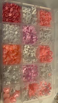 Product Review of Bow and Faux Pearl Decor Nail Art Charms Set, 1000pcs Multi-shape Nail Art Decoration, Nail Art Accessories with Tweezers & Pickup Pencil for Nail Art, Craft and Decoration from 𝐰**🤍 0