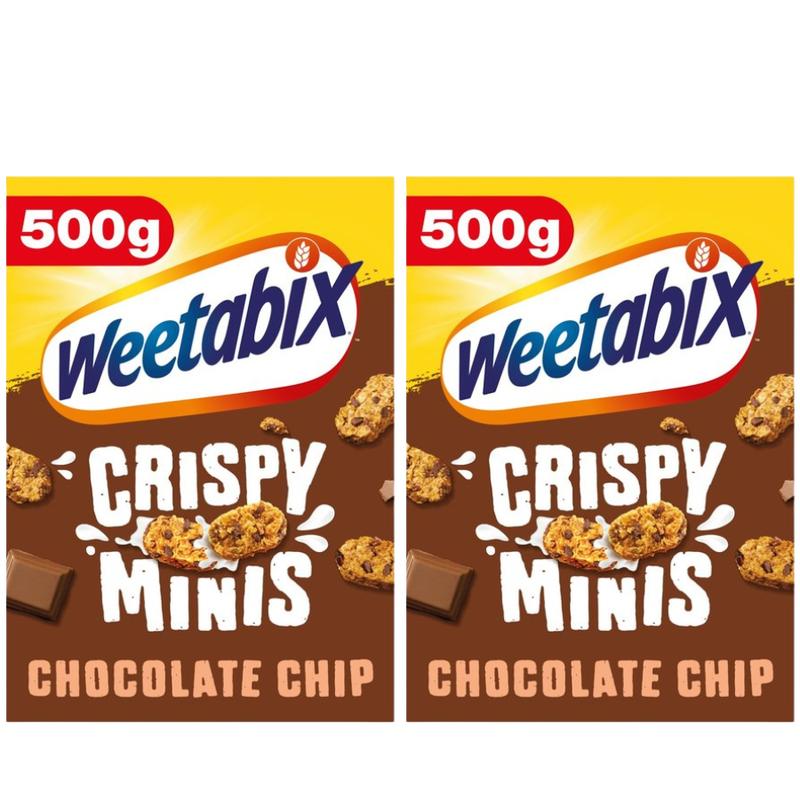 Weetabix Crispy Minis Chocolate Chip 500g - 2 Pack | Suitable For Vegetarians. 1
