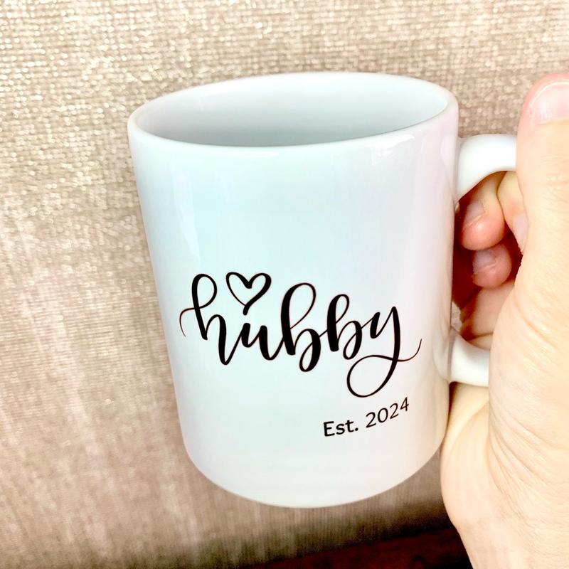 Wifey & Hubby mugs, newlywed gifts, wedding gifts for bride and groom, wedding anniversary mugs 4