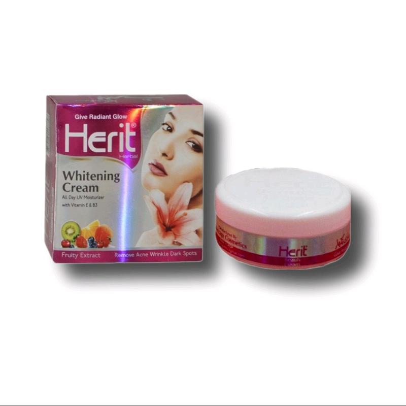 Herit Herbal Beauty whitening Cream for dark spots and All-Day UV Moisturizer with Vitamin E & B3 | 30g | Instant Glow & Anti-Aging Benefits all day lasting and  Comfort Skin Repair Moisturizing Skincare moisturiser Nourishing Soothing Acne Lightweight 4