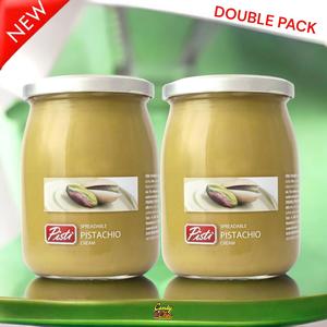 2 x Pistachio Cream Spread - Pisti Sicilian Italian 600g - Double Pack - Perfect for Viral Dubai Chocolate Bar Pistachio Kunafa
