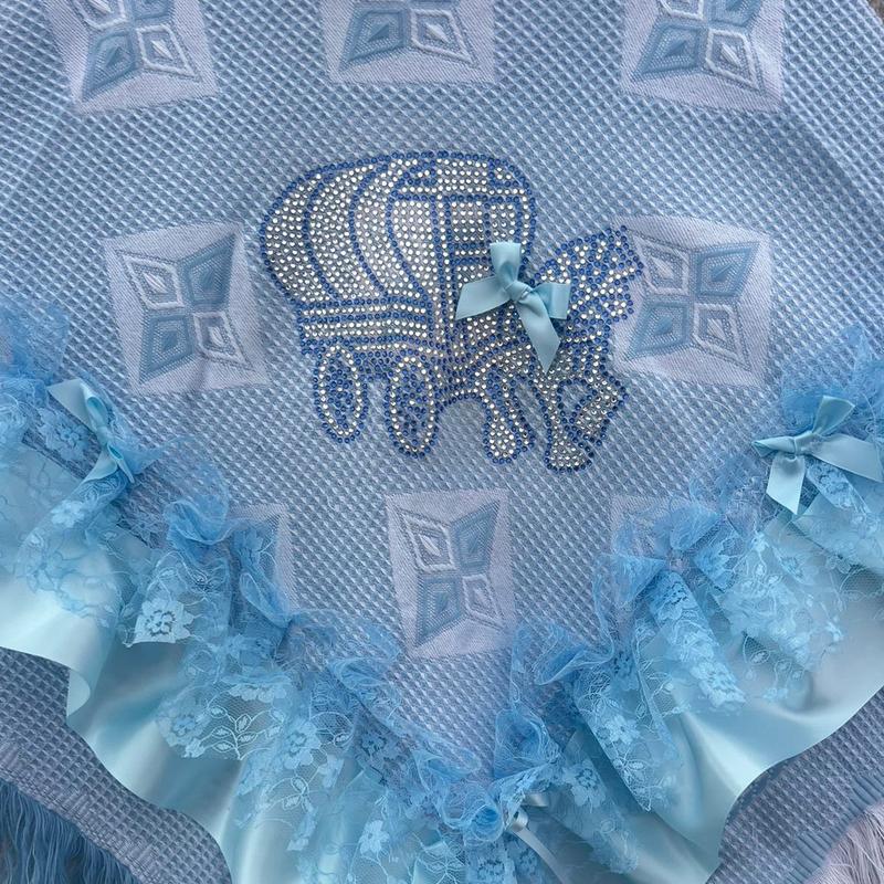 Gypsy wagon frilly blanket/shawl with bling 1