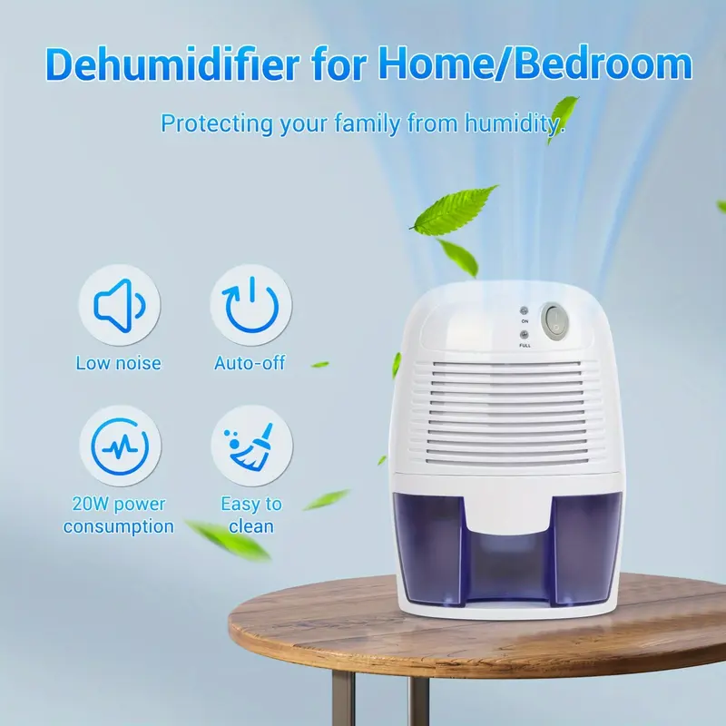 Simplexsh 500ML Dehumidifier, Household Small Dehumidifier, Portable Silent Bedroom Dehumidifier, Dryer Dehumidifier Dehumidifier Portable Auto Shut-Off, Low Energy Consumption, For Home, Bedroom, Shoe & Wardrobe Moisture Control 3