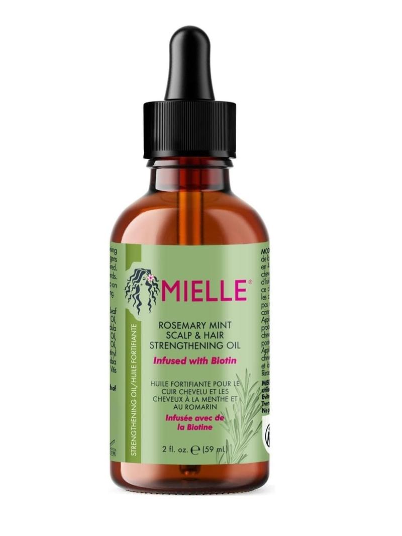 Product Introduction of Mielle Organics Rosemary Mint Scalp & Hair Strengthening Oil - 2 fl oz (Pack of 1) - Lightweight Haircare products Biotin Nourishing Comfort 7