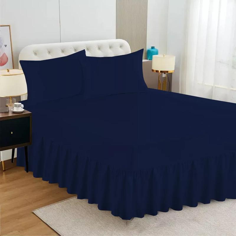 Extra Deep Fitted Valance Sheet Bed Sheets Single Double King Size OR Pillowcase 6