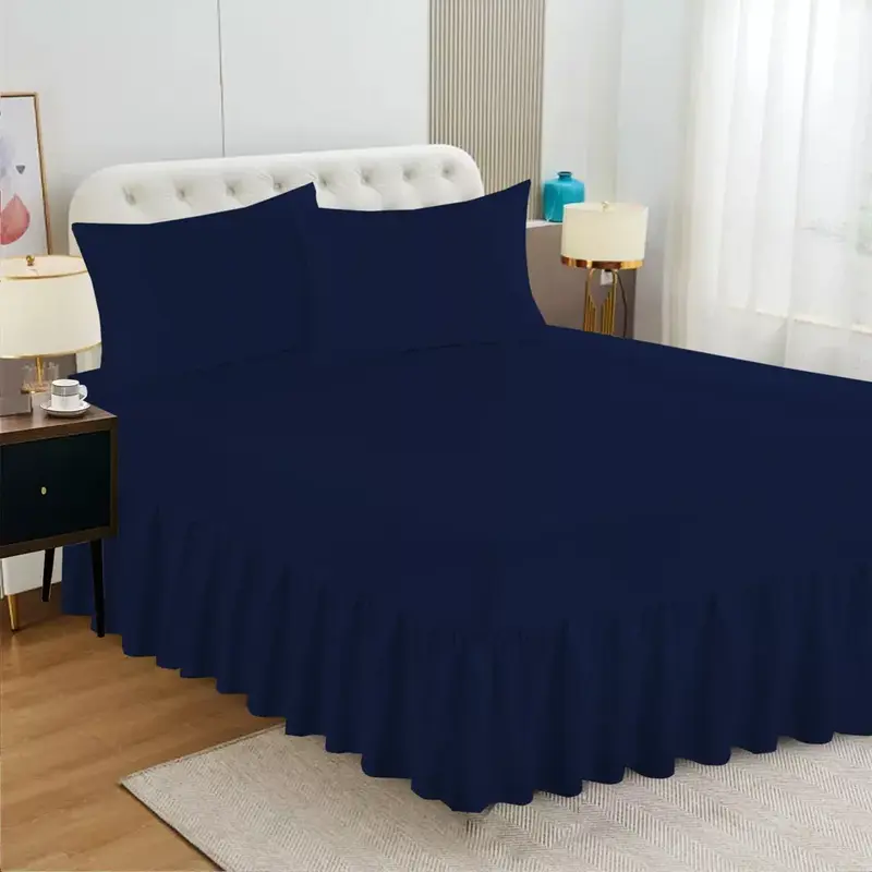 Extra Deep Fitted Valance Sheet Bed Sheets Single Double King Size OR Pillowcase 6