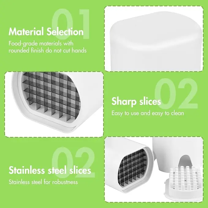 Potato Chopper Chipper Vegetable Cutter French Fries Maker Slicer Kitchen Tool 8