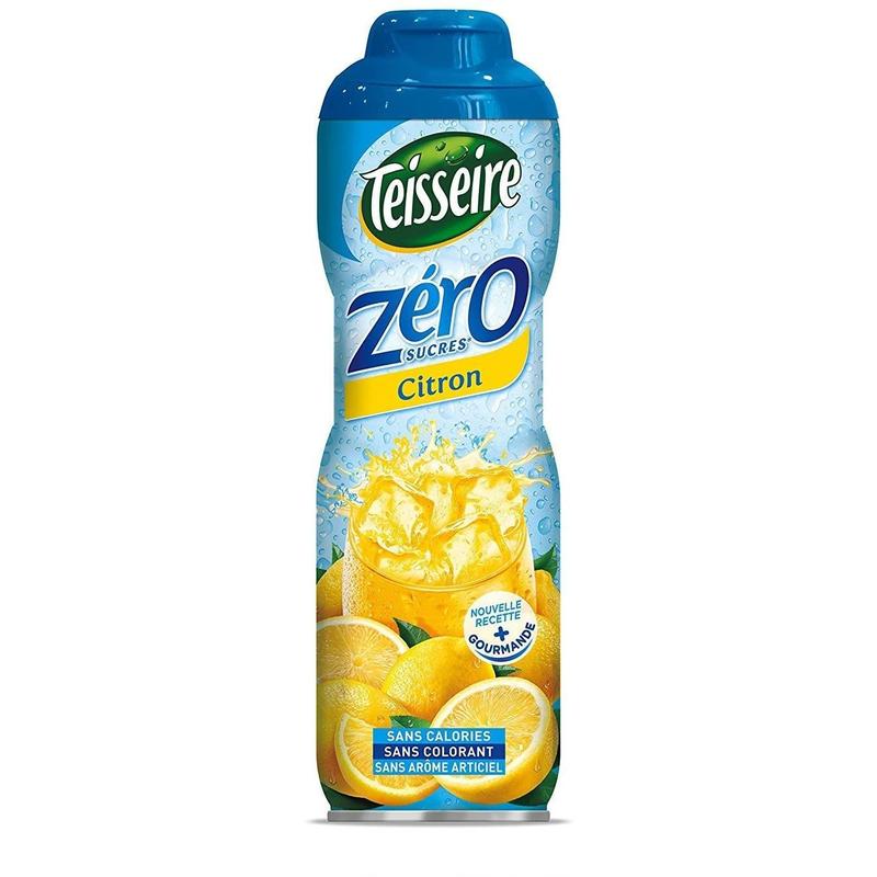Teisseire Refreshing Lemon Cordial, Sugar-Free, 60Cl - Ideal for Delicious Low-Calorie Beverages 0