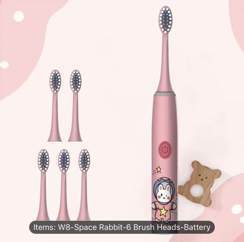 Product Introduction of 1 Set Electric Toothbrush, Space Series, Kids Battery Operated, Brush Heads, Soft Bristles, Smart Brushing, One-Button Start, Oral Care, Gum Health, Battery Powered, No Batteries Included 3