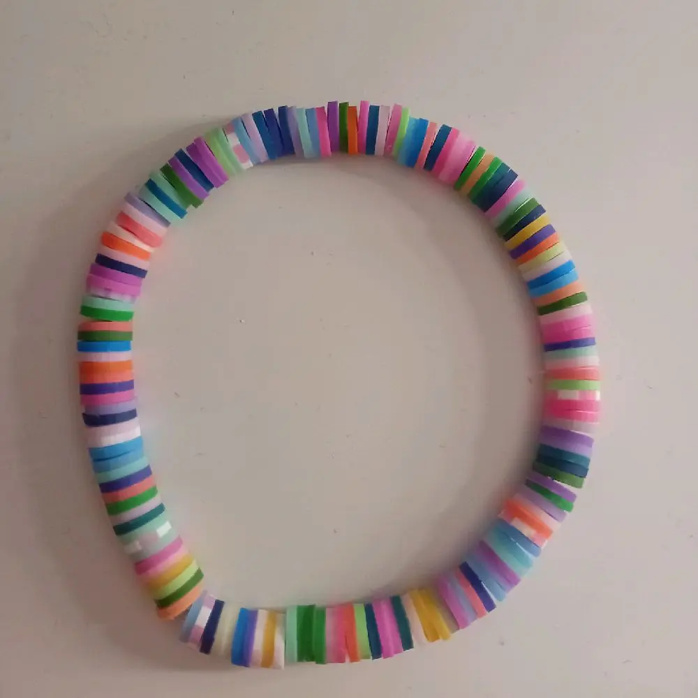 Multicoloured Clay Bead Bracelet for Women - Handmade Fashion Accessory