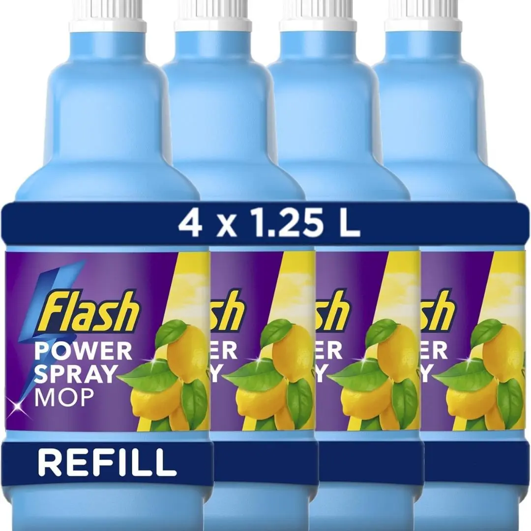 Powermop Refill Liquid, Flash Power Mop Refill Liquid, Floor Cleaner, Fresh, 5 Litres ( 25 L x 4), Flash Floor Cleaner
