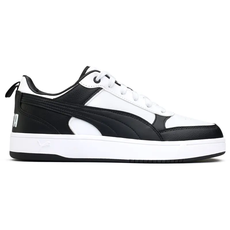 Puma Dribble Trainers - White/Black Synthetic Court Trainers 0