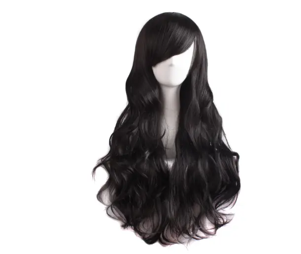 28 Inch/70 cm Charming Women's Long Curly Full Hair Wig (Black) 0