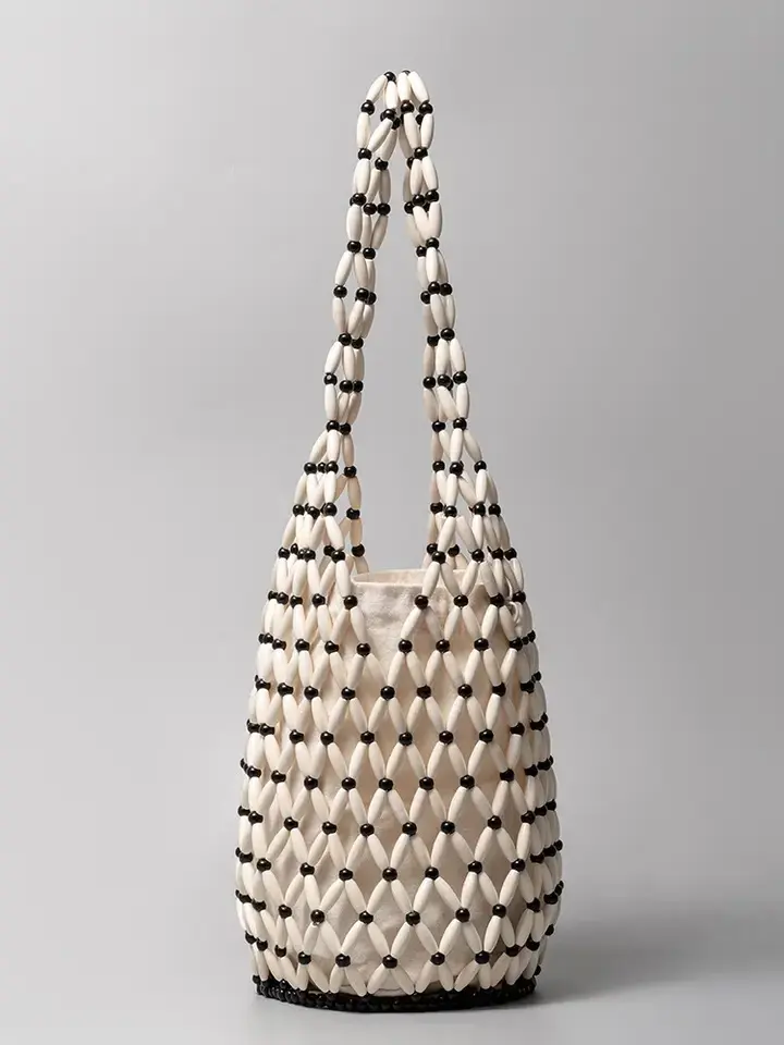 Wooden Bucket Bead Bags
