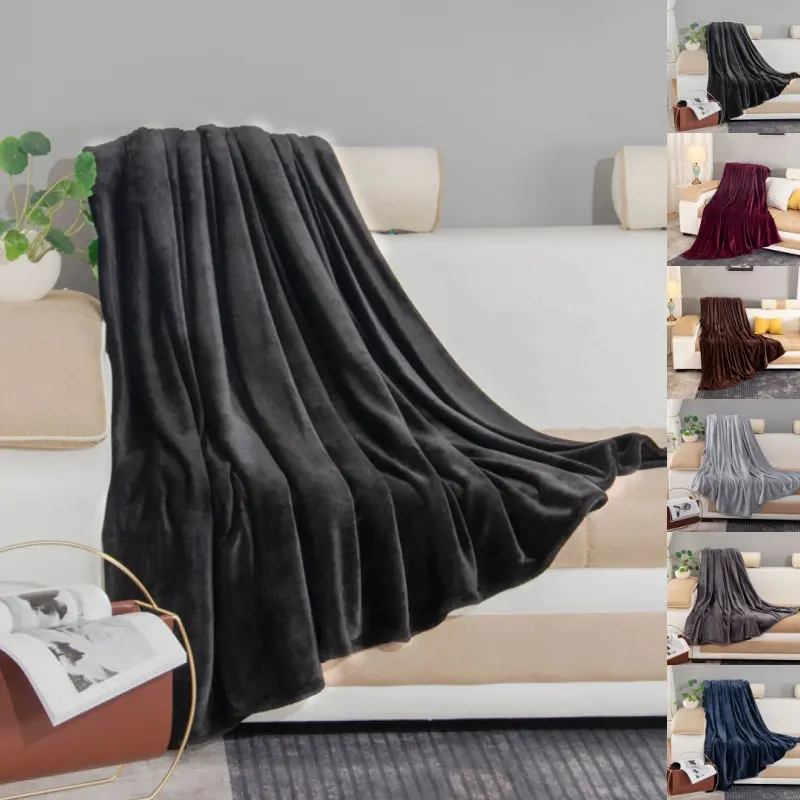Fleece Blanket Sofa Throw - Versatile Blanket Fluffy Soft Warm Throw for Sofa/Couch/Bed Throw, Single/Double/Twin/King Size