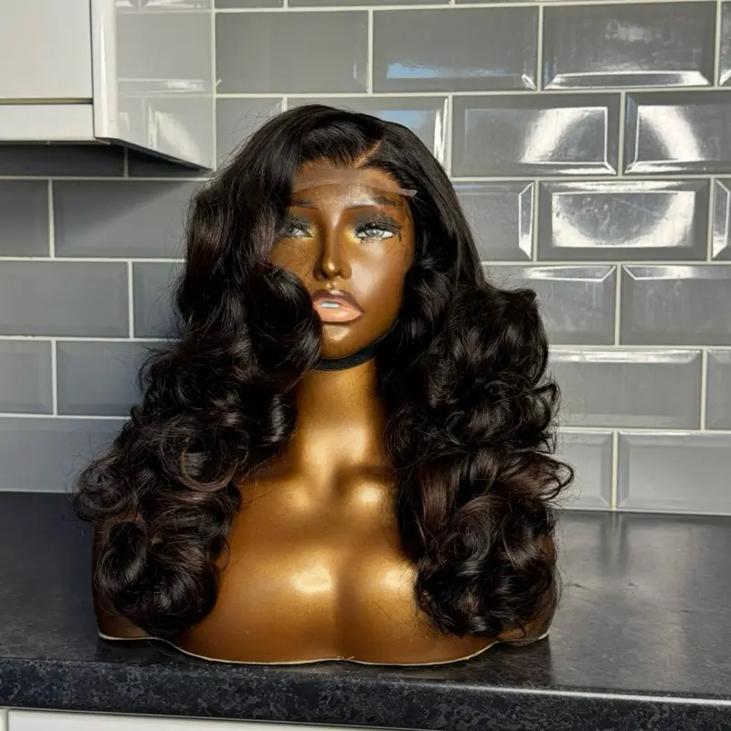 Layered 20” 5*5 SDD bouncy closure wig