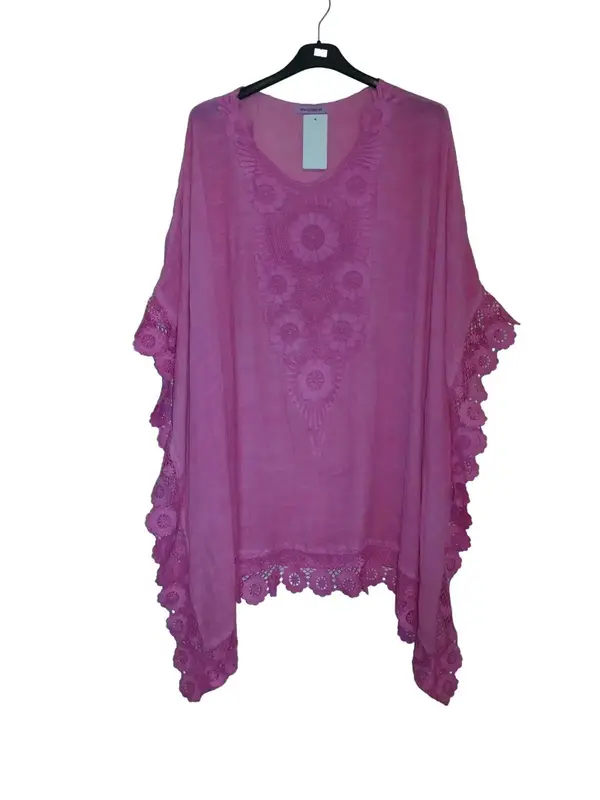 Women,s Italian Border Lace Kaftan UK Sizes Fits 16 to 24 Basic Batwing 2