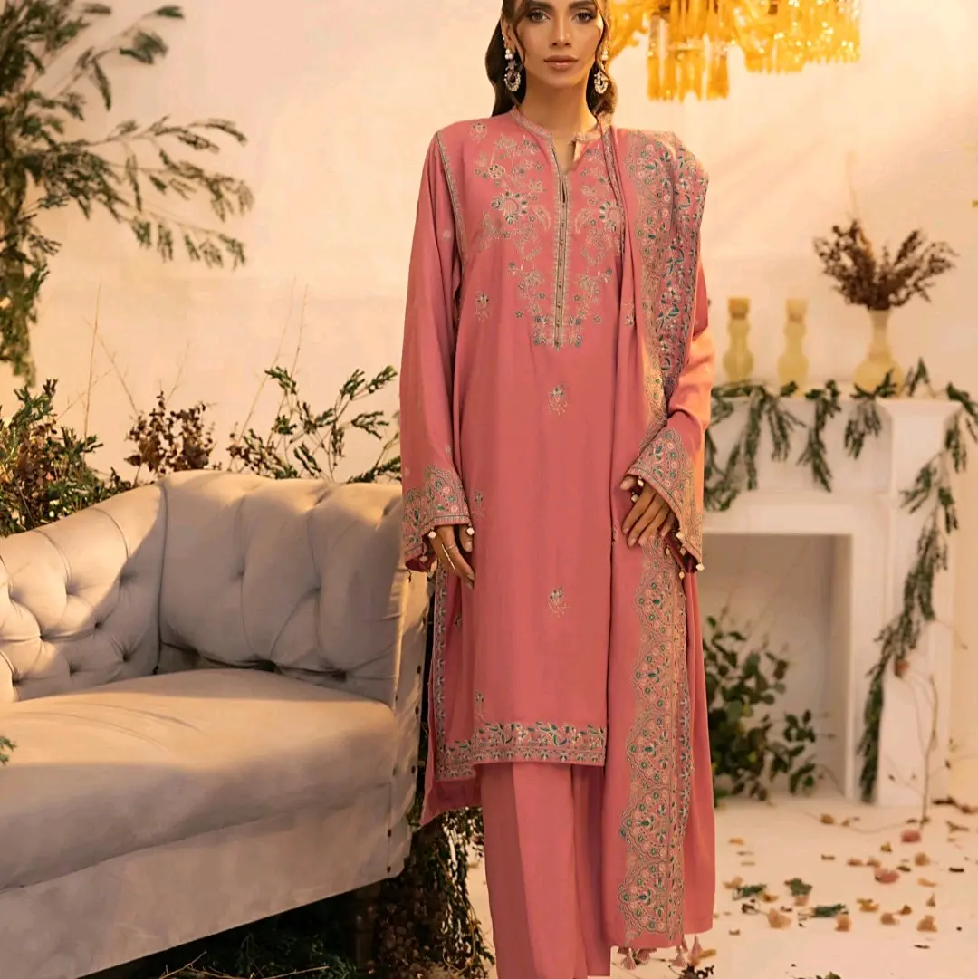 Lakhany's Winter Embroidered Shawl Edition - Cashmi Wool Women's Pakistani Stitched Suit