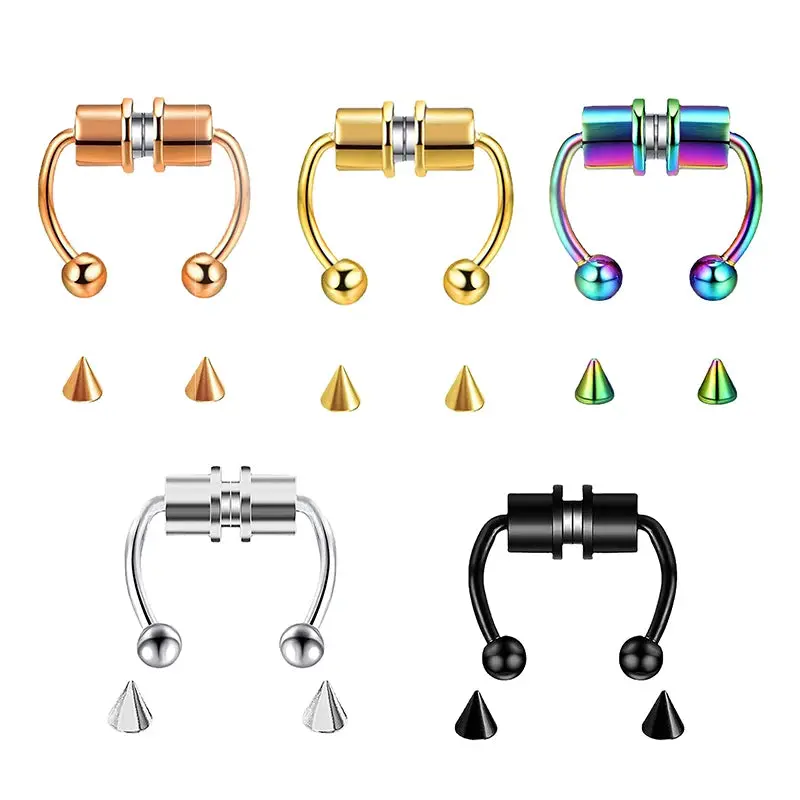Magnetic Punk-Style Nose Clip Hoop- Fake Piercing Maker