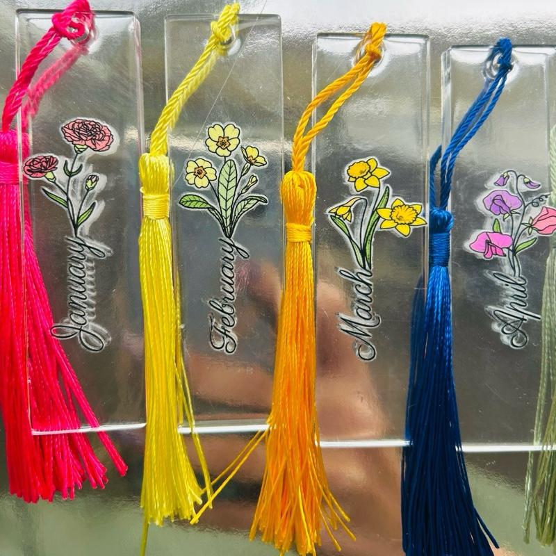 Birth Month & Flower Bookmark - Perfect Gift for Book Lovers 1