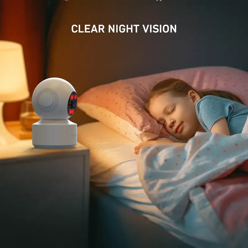Baby Monitor PTZ WiFi Camera Indoor CCTV Camera 2MP 2Way Talk Auto Tracking 6