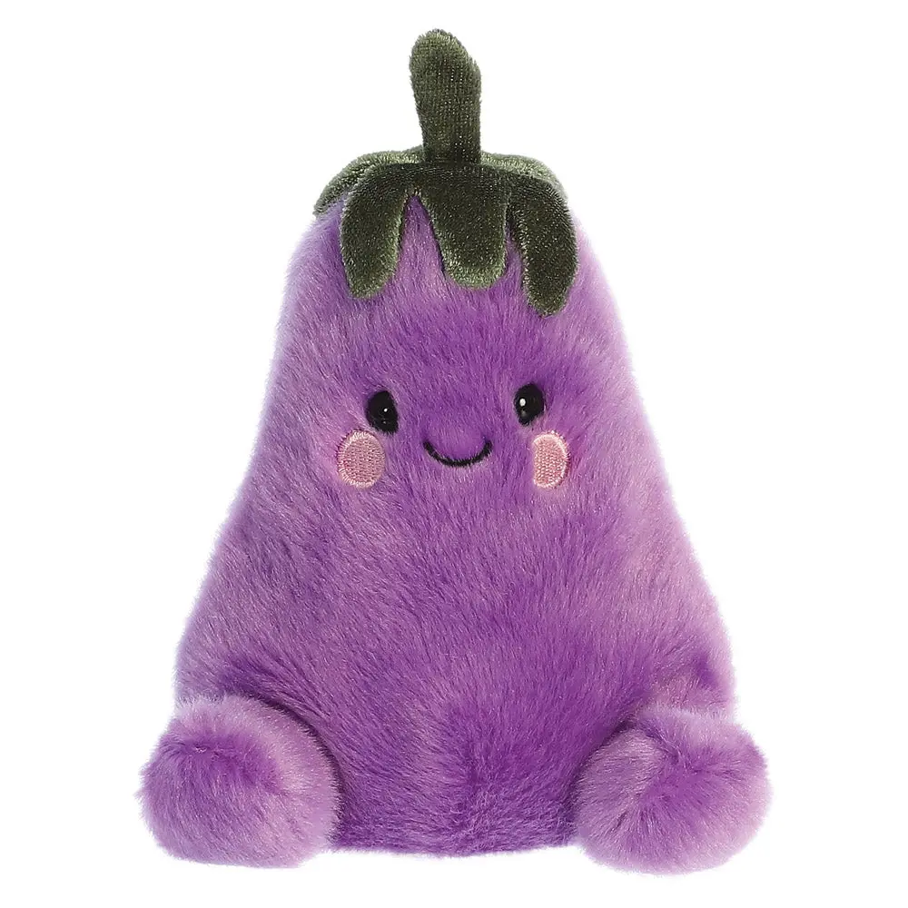 Palm Pals Aubrey Eggplant Soft Toy for Kids and Adults - Cute Vegetable Aubergine