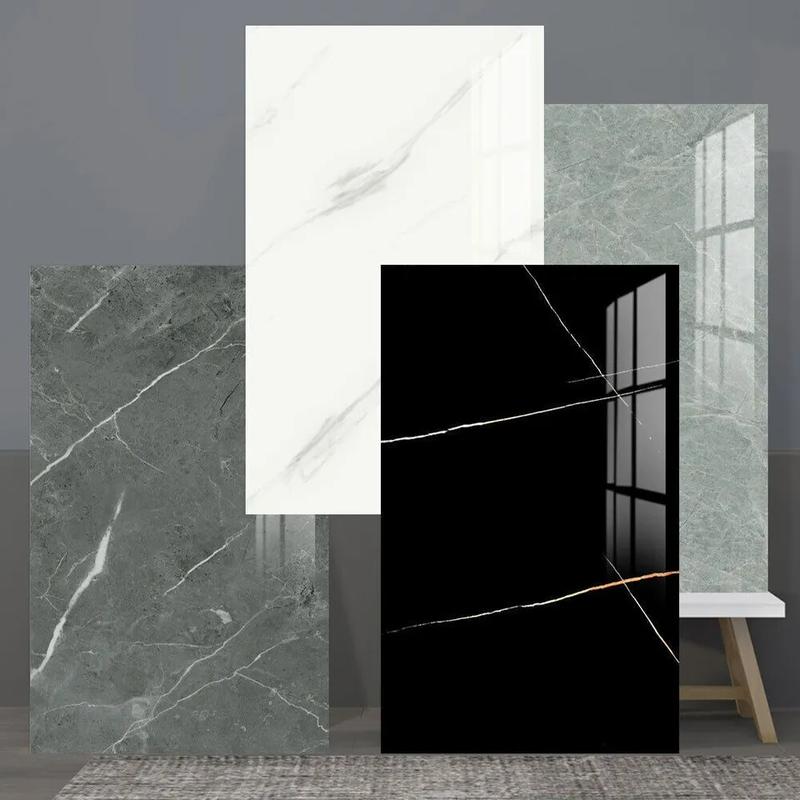 10 Pack Self-Adhesive Marble Tiles Sticker for Kitchen and Bathroom Decor - Decorative Wall Ornaments Waterproof kitchen  adhesive  sticker 1