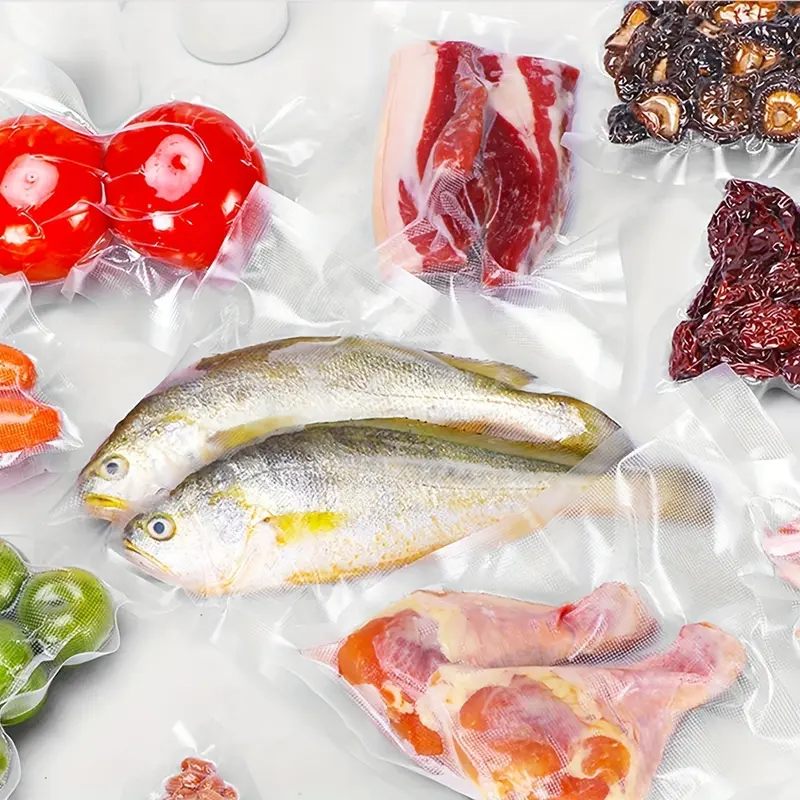 100pcs, Vacuum Sealer Bags, Puncture-Resistant, BPA-Free, For Food Storage, Sous Vide & Freezer Safe, Home Kitchen Supplies 8