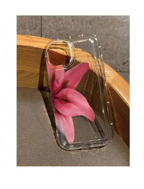 Realistic Lily Print Clear Case for Samsung - Protective Cover