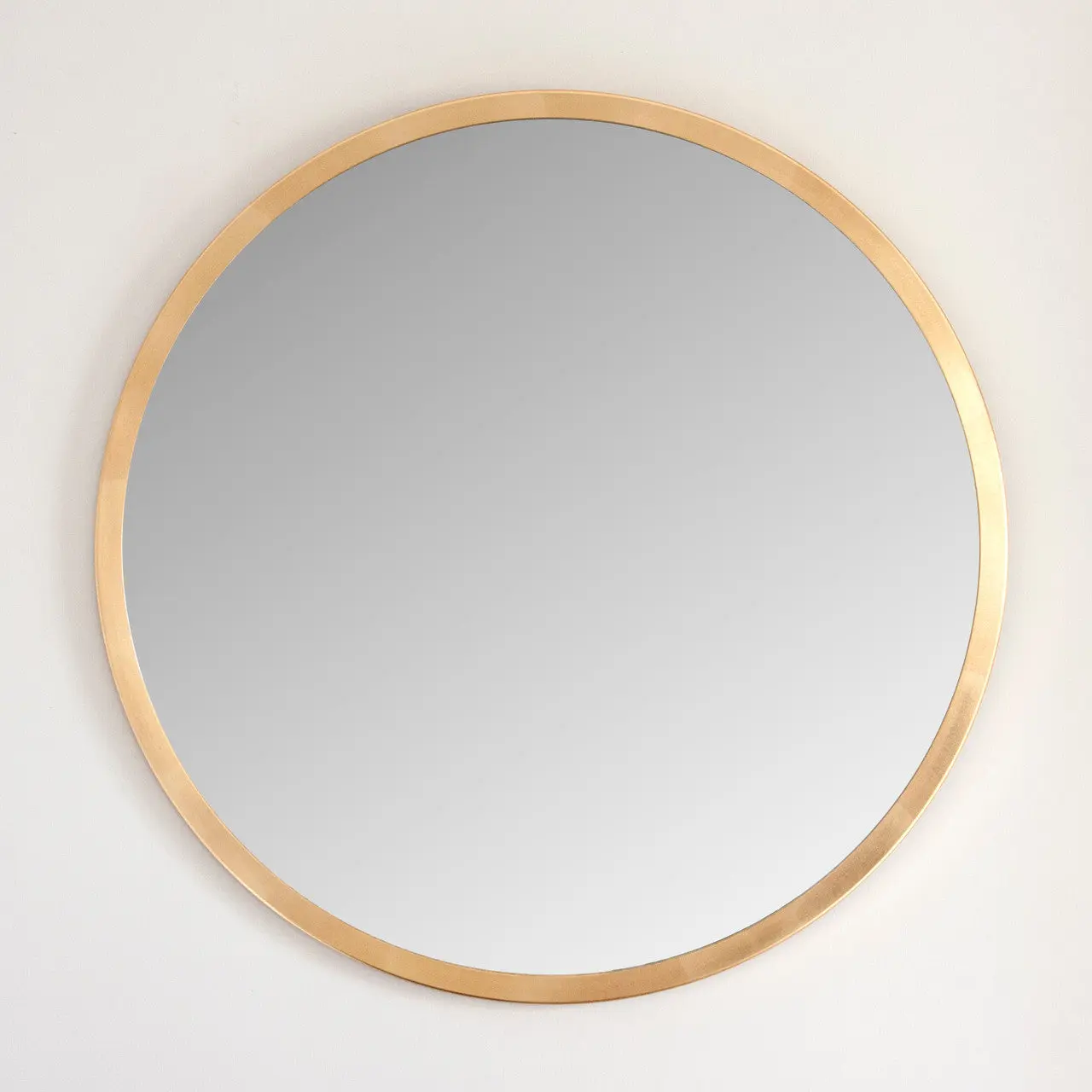 Modern Gold Round Mirror