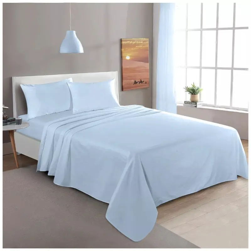 Flannelette Flat Bed Sheets 100% Brushed Cotton Thermal Flannel Sheet 2