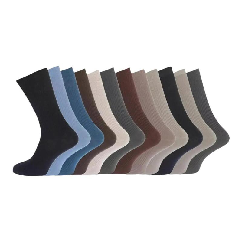 6/12 Pairs Men's Big Foot Extra Wide Diabetic 100% Cotton Socks UK Size 6-11 & 11-14 - Menswear, Underwear ,Plain Soft Top Loose Breathable Set 0