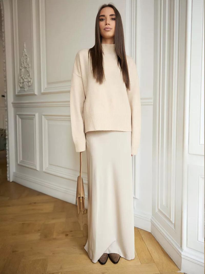 Product Introduction of 2025 Women's fashion loose high-waisted long skirt Womenswear Bottom 16