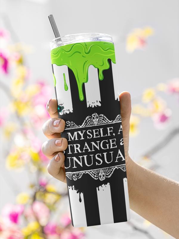 I Myself, am Strange And Unusual, 20oz Tumbler Cup, Insulated Tumbler, Beetle J Quote, 20oz Tumbler, Be Different Design, 20oz Skinny Tumbler, Cup, Bottle, Drinkware, Cup, Insulated Tumbler. 3