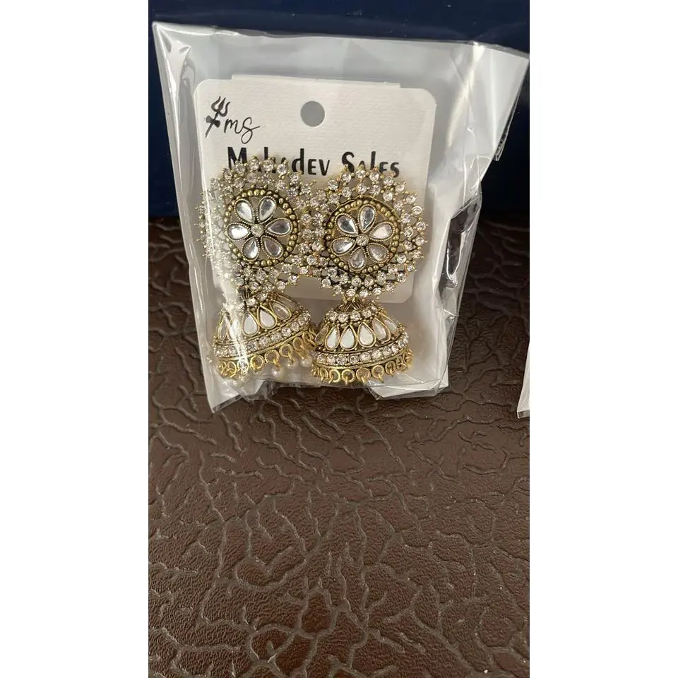 Jumaka Antique Mirror Indian Wedding Jewellery set