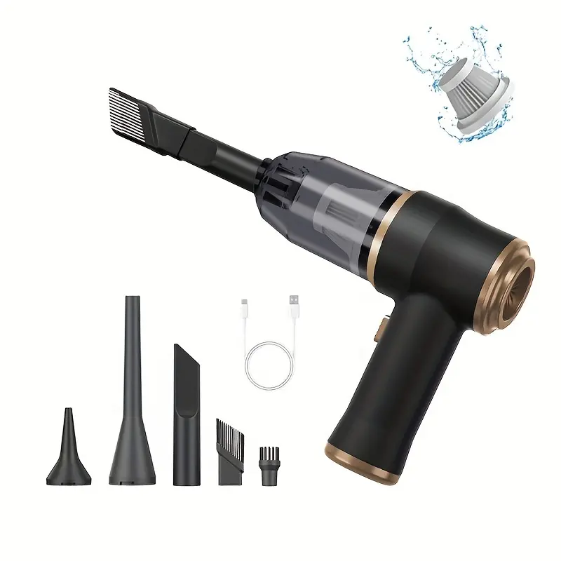 Portable Cordless Handheld Vacuum Cleaner, Cyclone Wireless Vacuum Cleaner, Rechargeable Strong Suction Vacuum Cleaner, Suitable For Cars/offices/homes/cleaning Computer Hosts, Keyboards, Pet Hair, Window Crevices, Equipped Usb 3