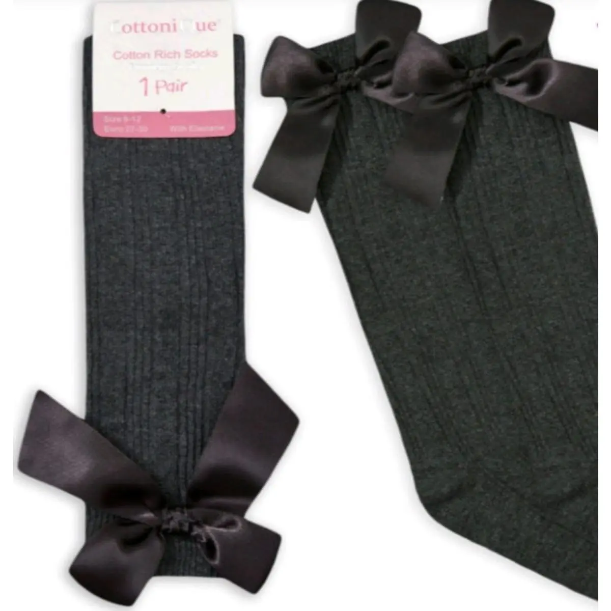 Grey            bow socks